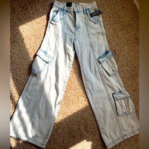 Denim Wide Leg Cargo, Blank NYC